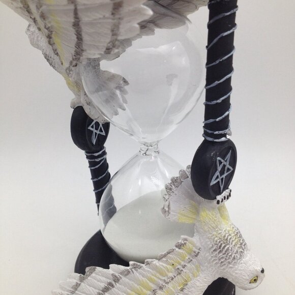 Snowy Owl Magic Sand Timer Pentagram 7 inch Tall New 13418 - Picture 6 of 6